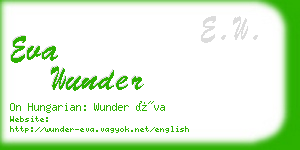 eva wunder business card